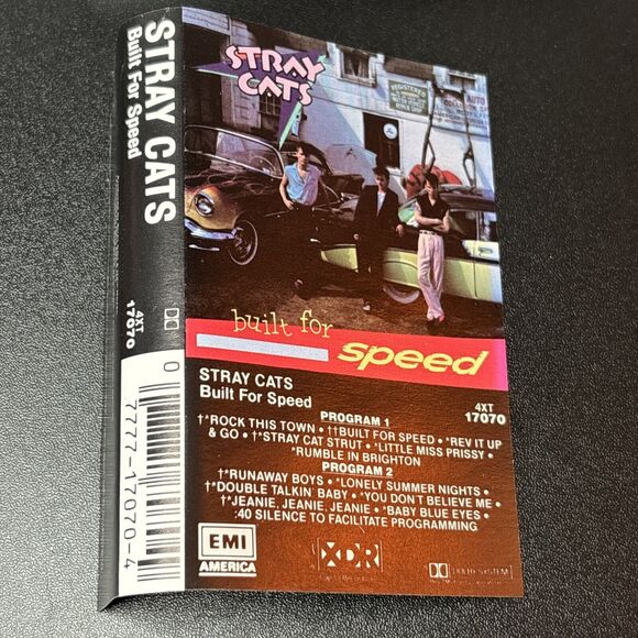 STRAY CATS Built For Speed (1982) Cassette Tape EMI America Preowned - Picture 3 of 6